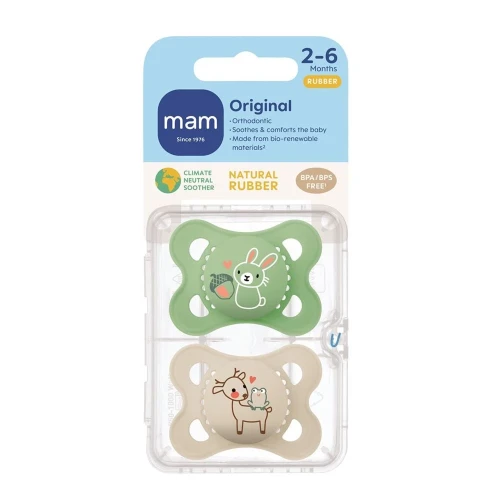 MAM Original Nuggi Kautschuk 0-6m 2 Stk