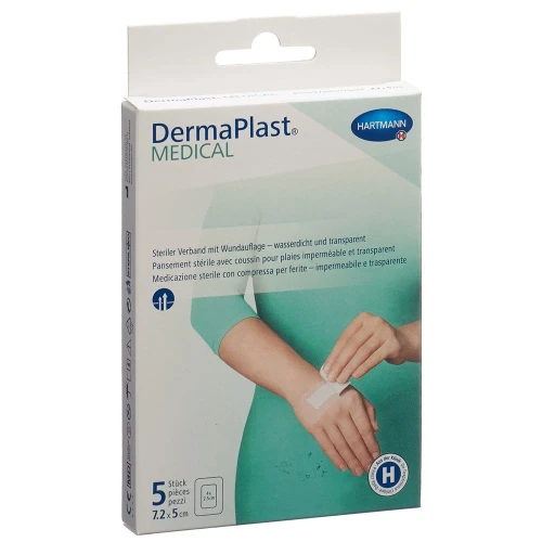 DERMAPLAST Medical Transparentverb 7.2x5cm 5 Stk