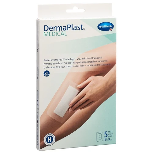 DERMAPLAST Medical Transparentverband 15x9cm 5 Stk