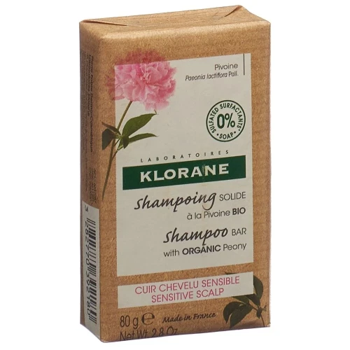 KLORANE Shampoo-Bar Pfingstrose Bio 80 g