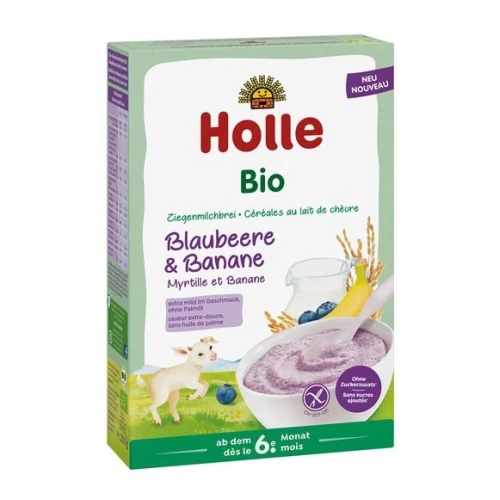 HOLLE Milchbrei Ziegenmilch Blaubeer Banane Bio 200 g