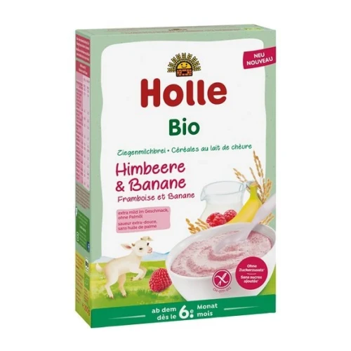 HOLLE Milchbrei Ziegenmilch Himbeer Banane Bio 200 g