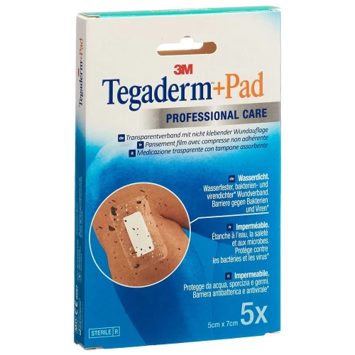 3M TEGADERM+PAD 5x7cm Wundkissen 2.5x4cm (n) 5 Stk