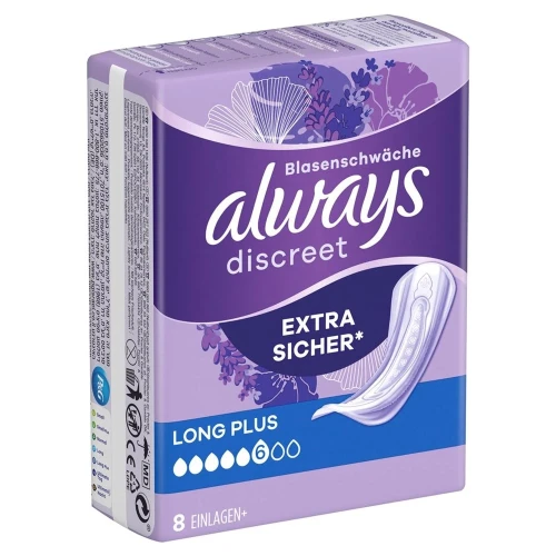 ALWAYS Discreet Inkontinenz Long Plus (n) 8 Stk