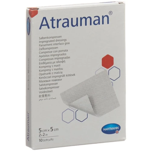 ATRAUMAN Salbenkompressen 5x5cm steril 10 Stk