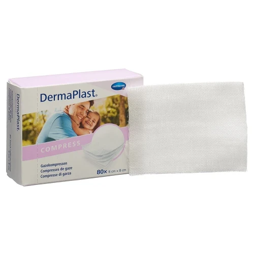 DERMAPLAST Gazekompresse 6x8cm 80 Stk