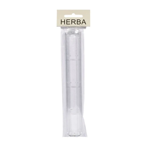 HERBA Zahnbürstenköcher transparent m Silberrand