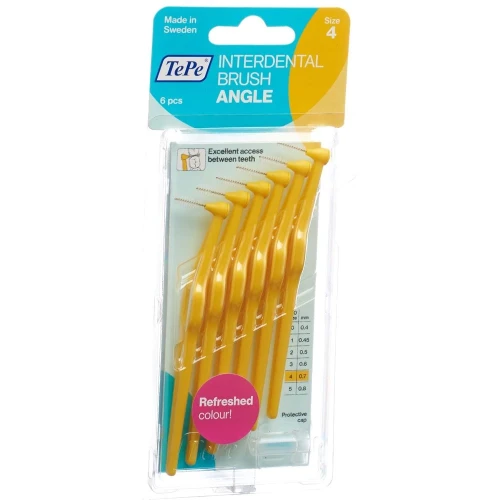 TEPE Angle Interdental-Brush 0.7mm gelb 6 Stk