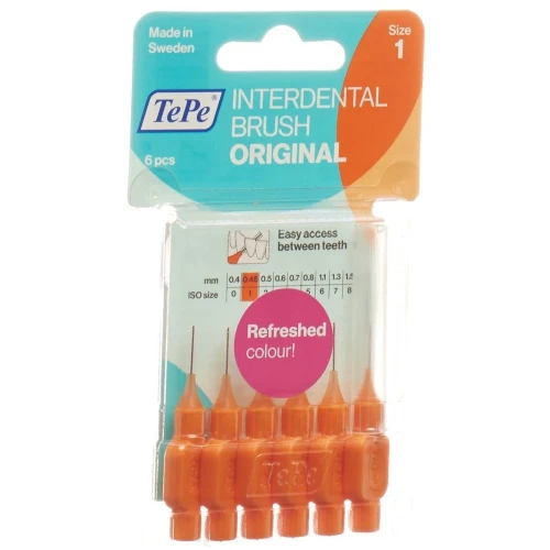 TEPE Interdental Brush 0.45mm orange Blist 6 Stk