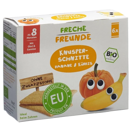 FRECHE FREUNDE Knusper-Schnitte Banane&Kürbis 84 g