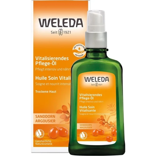 WELEDA Sanddorn Pflege-Öl Glasflasche 100 ml