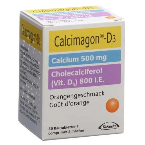 CALCIMAGON D3 Kautabl 500/800 Orange 30 Stk