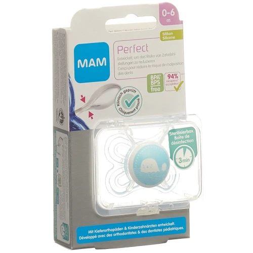 MAM Perfect Nuggi Silikon 0-6m 2 Stk