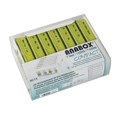 ANABOX Medidispenser compact 7Tage grün 4 F D/F/I