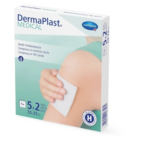 DERMAPLAST Medical Vlieskompresse 5 Stk