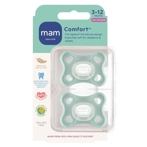 MAM Comfort Nuggi Sil 0-12m 2 Stk