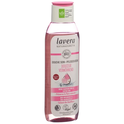 LAVERA Pflegedusche Verwöhnend Bio Wildrose & Bio Baumwolle 250 ml